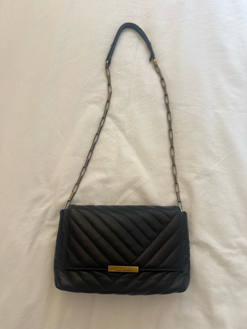 Isabel Marant Quilted Black Chain Merine Quilted Crossbody Shoulder Bag - Picture 4 of 7